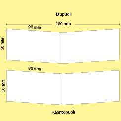 Käyntikortti taitettava vaaka