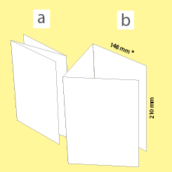 3 -osainen esite A5- pysty