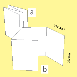 4 -osainen esite A4