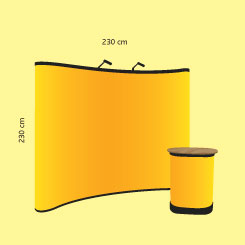 Pop Up -messusetti kaareva 3x3